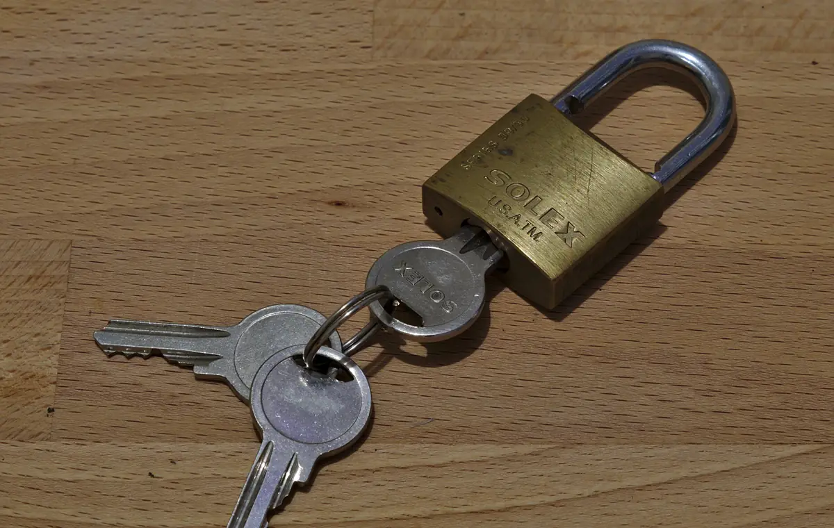 Cadenas fermé, illustration de la protection des données personnelles et financières